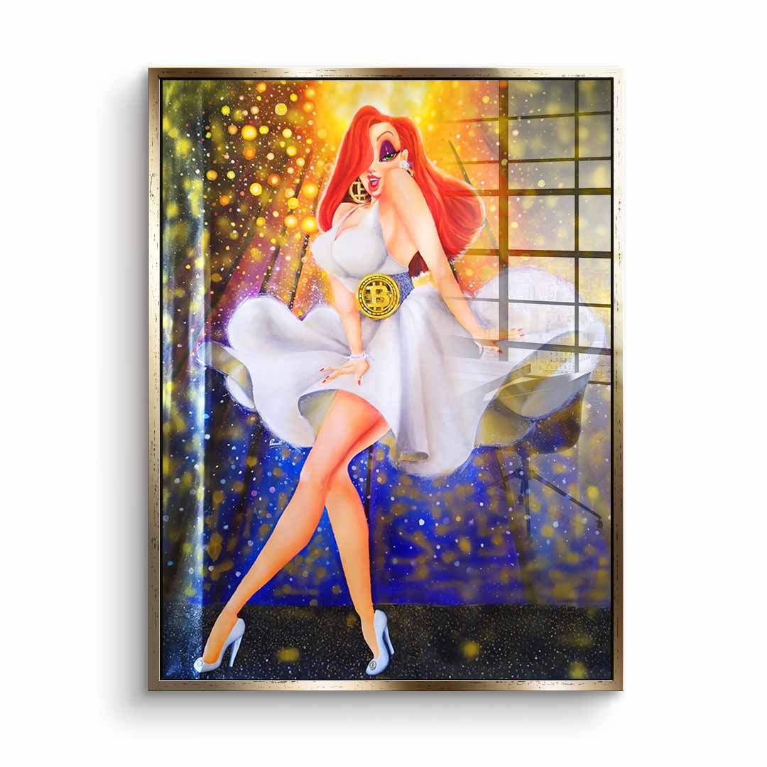 In white we dream gold - acrylic glass