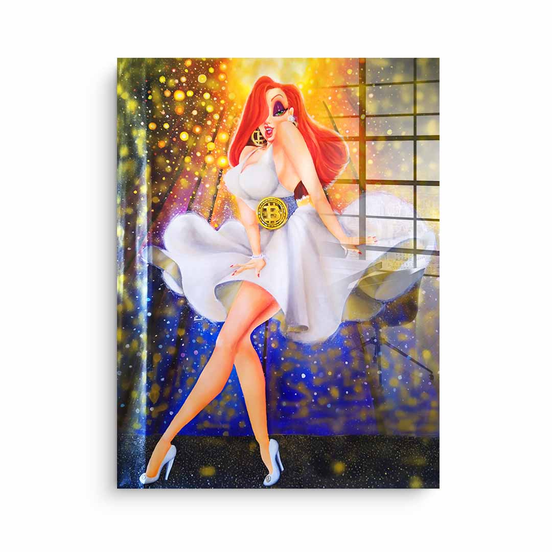 In white we dream gold - acrylic glass