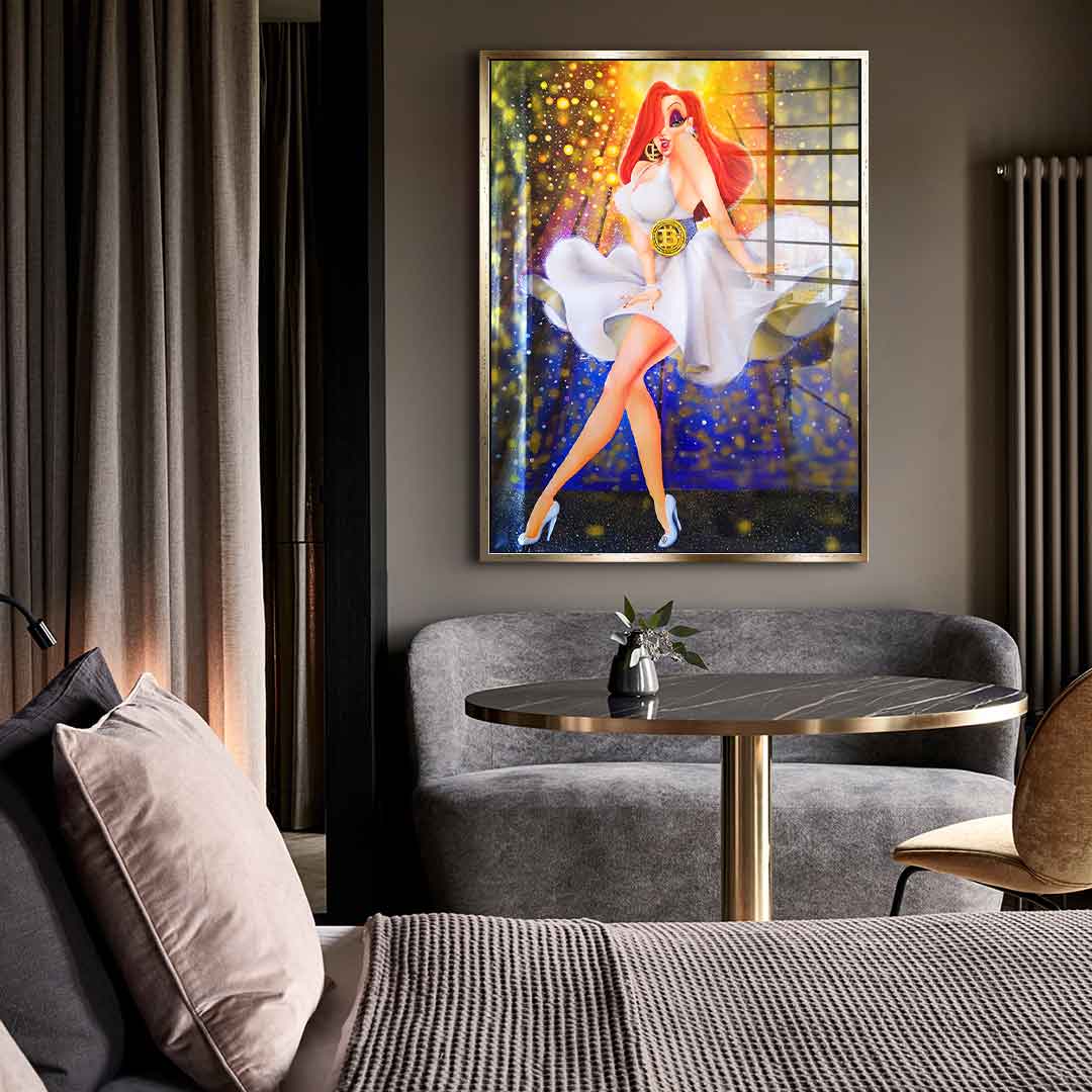 In white we dream gold - acrylic glass
