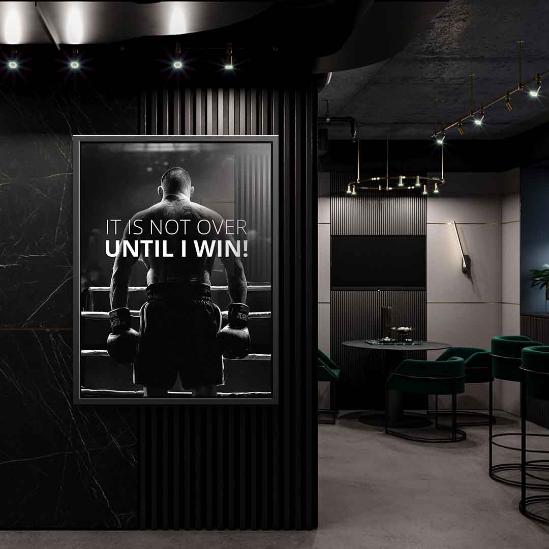 Not over Until i Win - acrylic glass