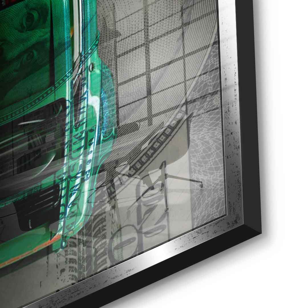 Green Dollar Car - Acrylglas