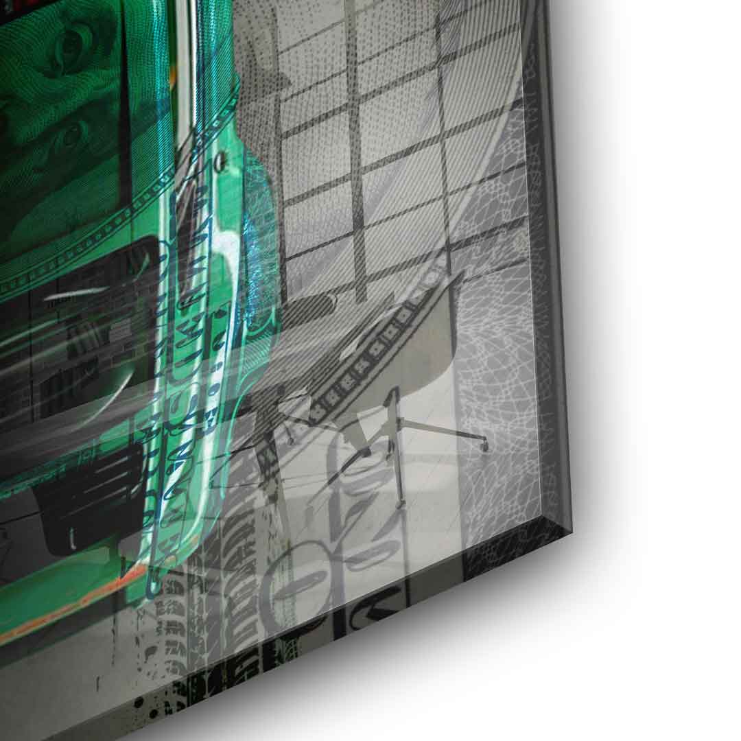 Green Dollar Car - Acrylglas