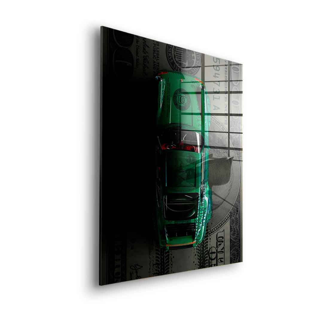 Green Dollar Car - Acrylglas