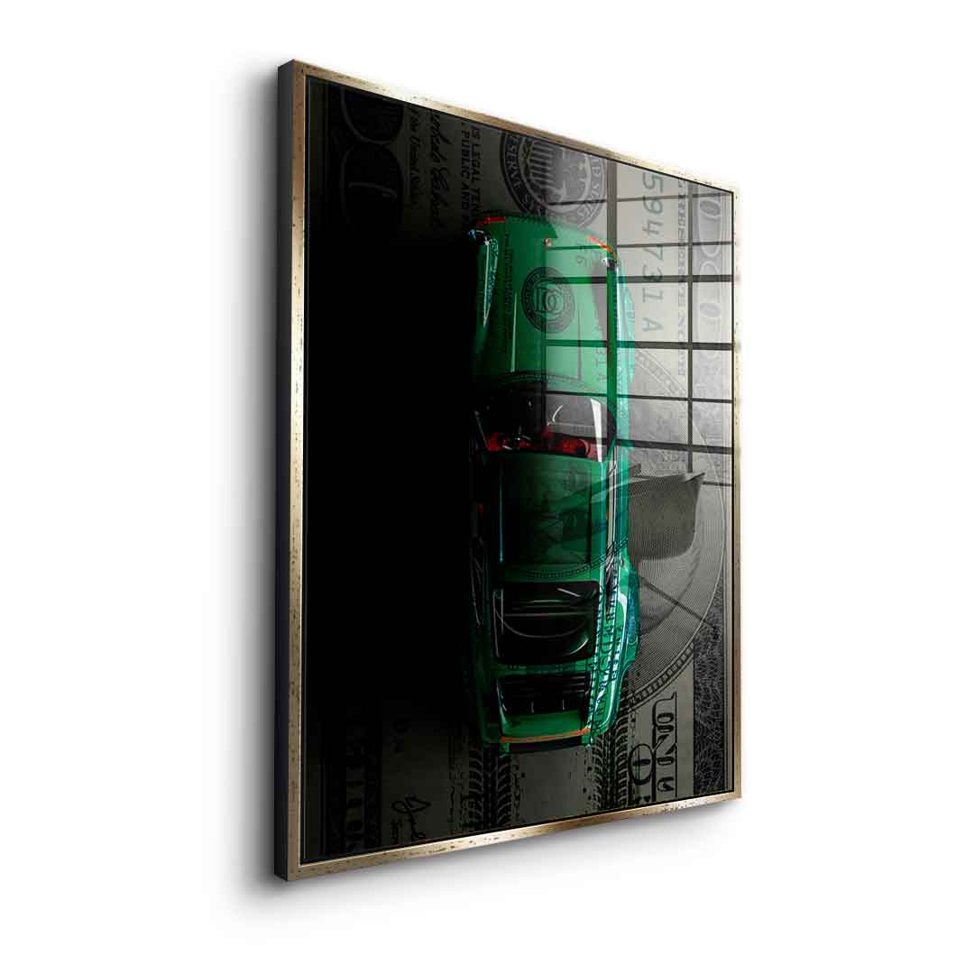 Green Dollar Car - Acrylglas