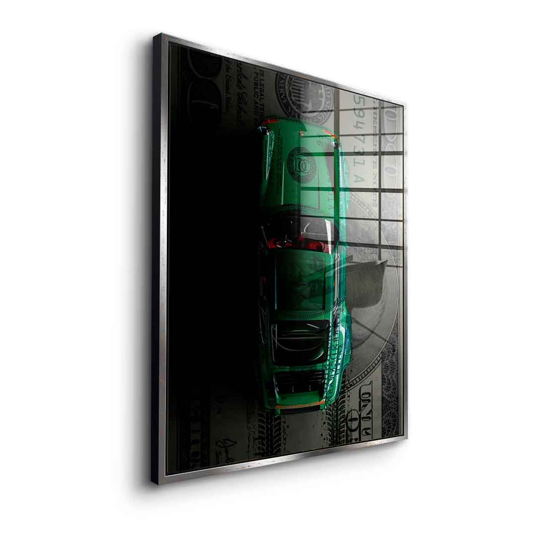 Green Dollar Car - Acrylglas