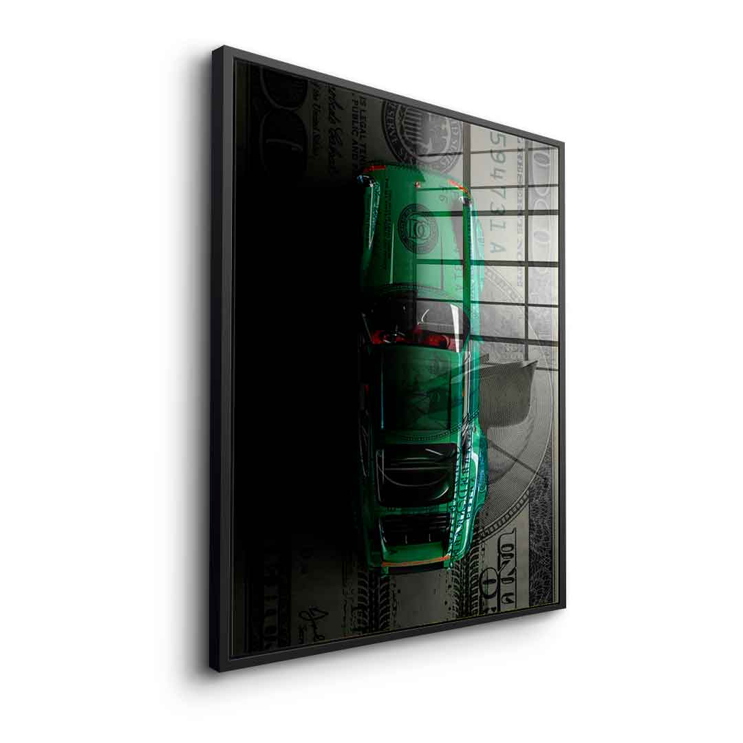 Green Dollar Car - Acrylglas