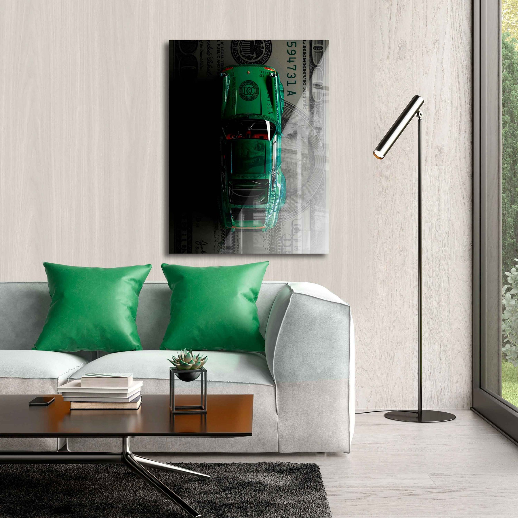 Green Dollar Car - Acrylglas