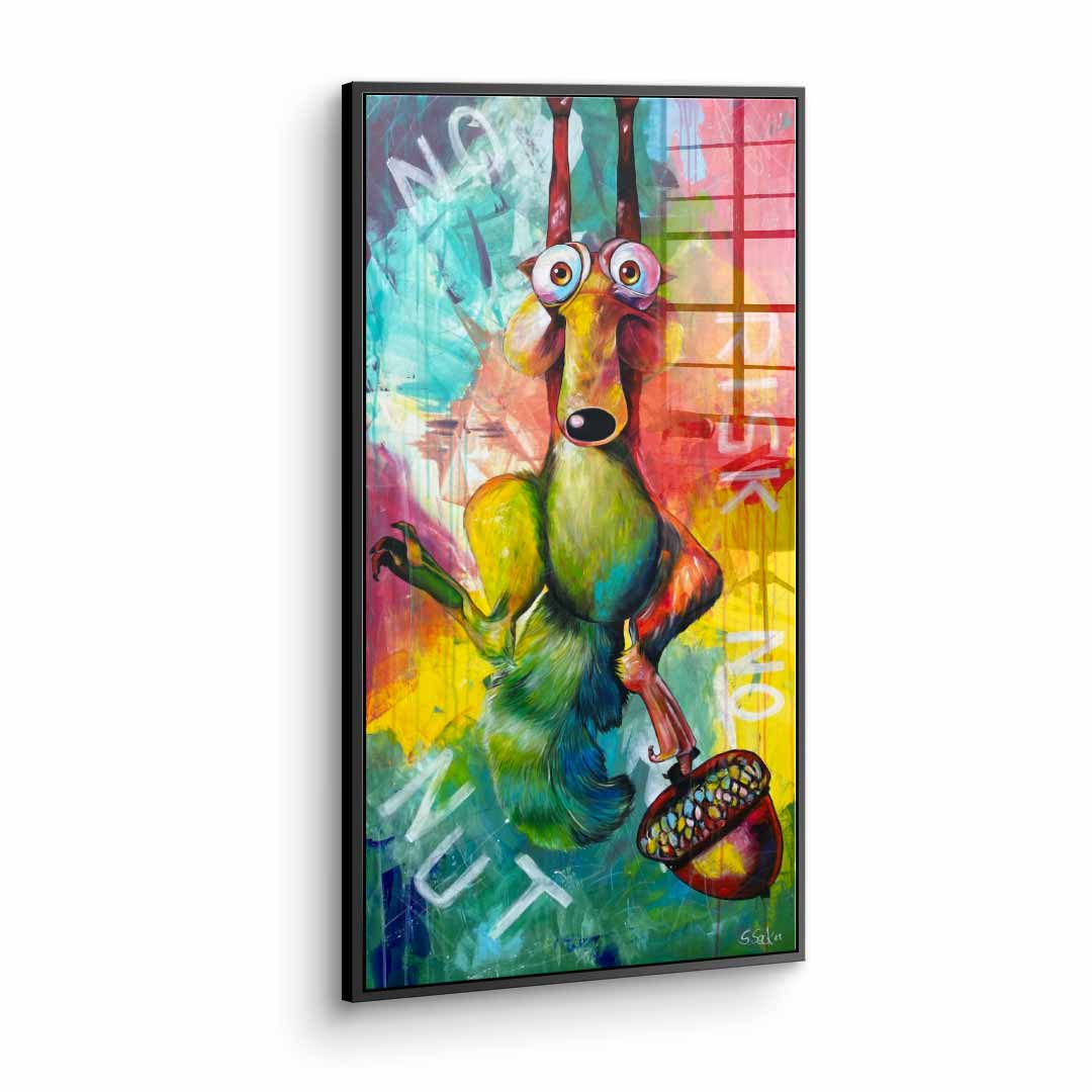 No Risk No Nut - Acrylglas