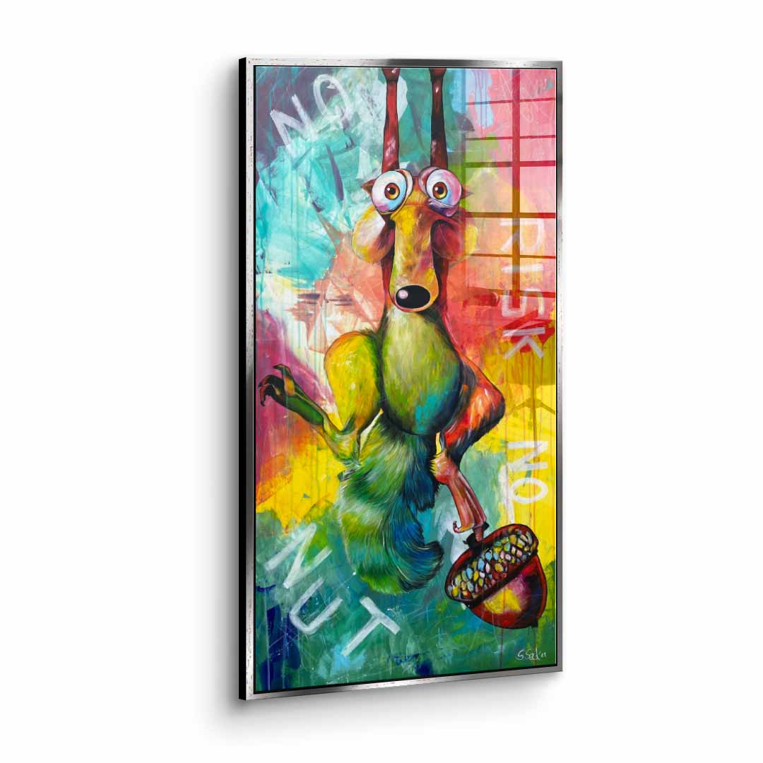 No Risk No Nut - Acrylglas