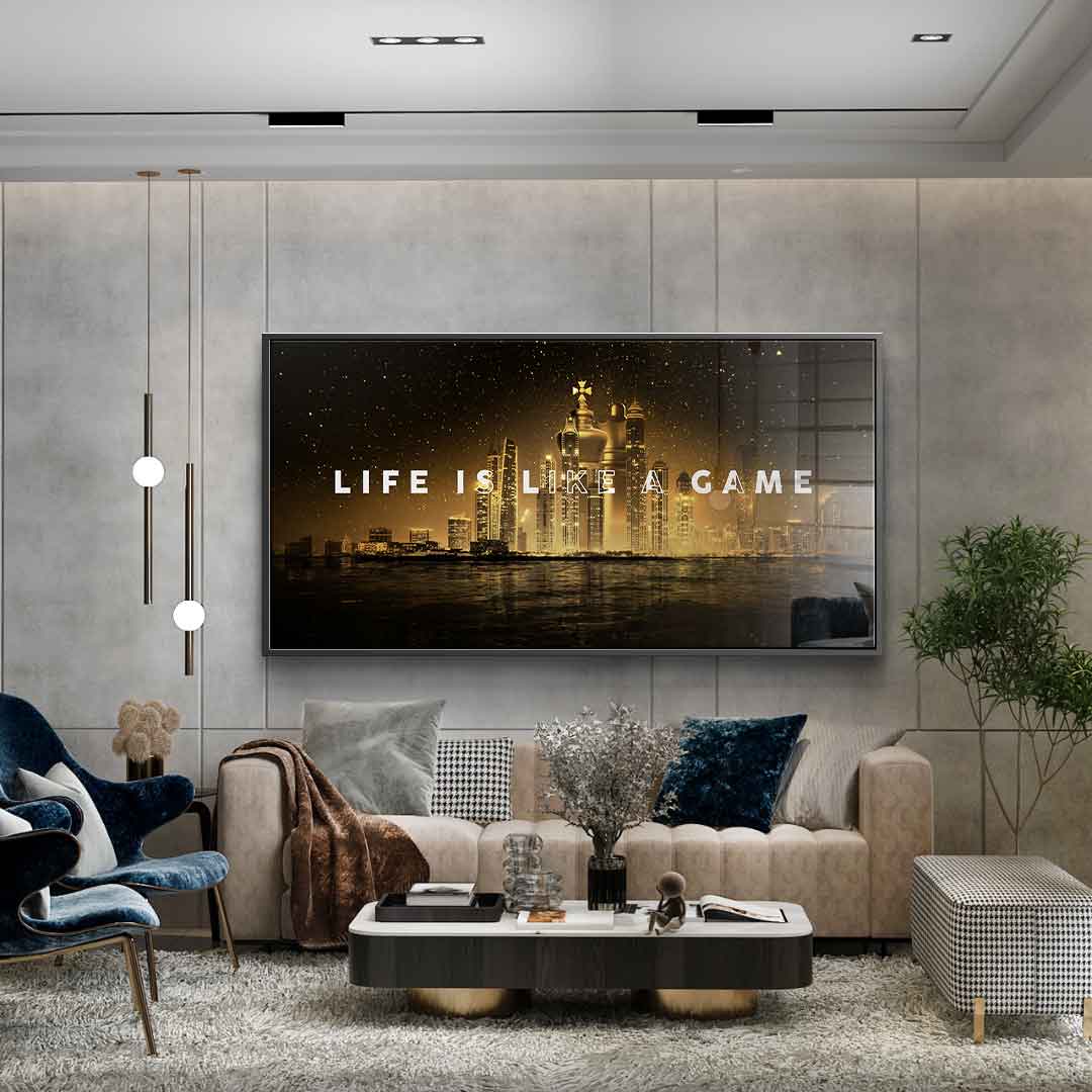 Life is like a game - acrylic glass
