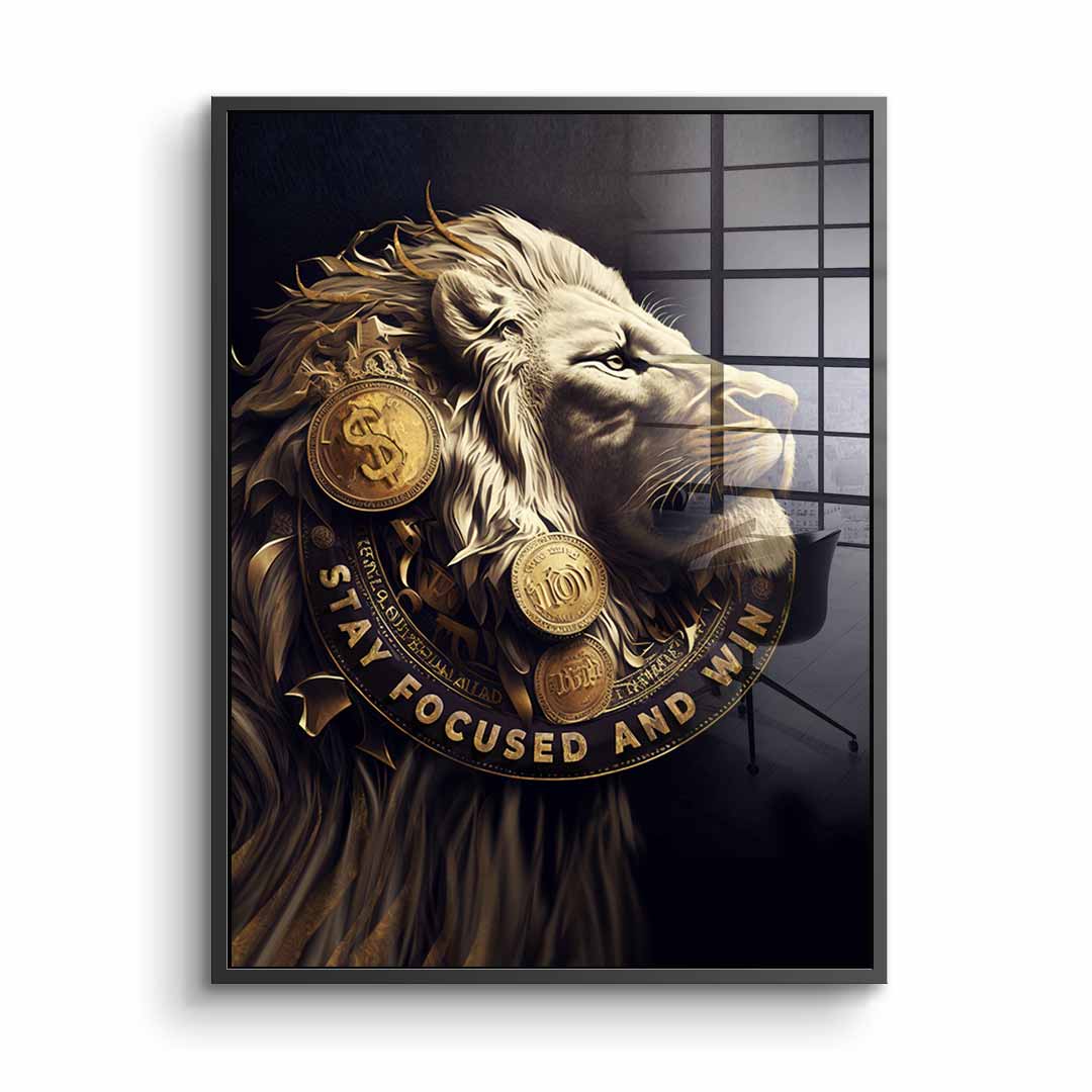 Stay focused and win - acrylic glass