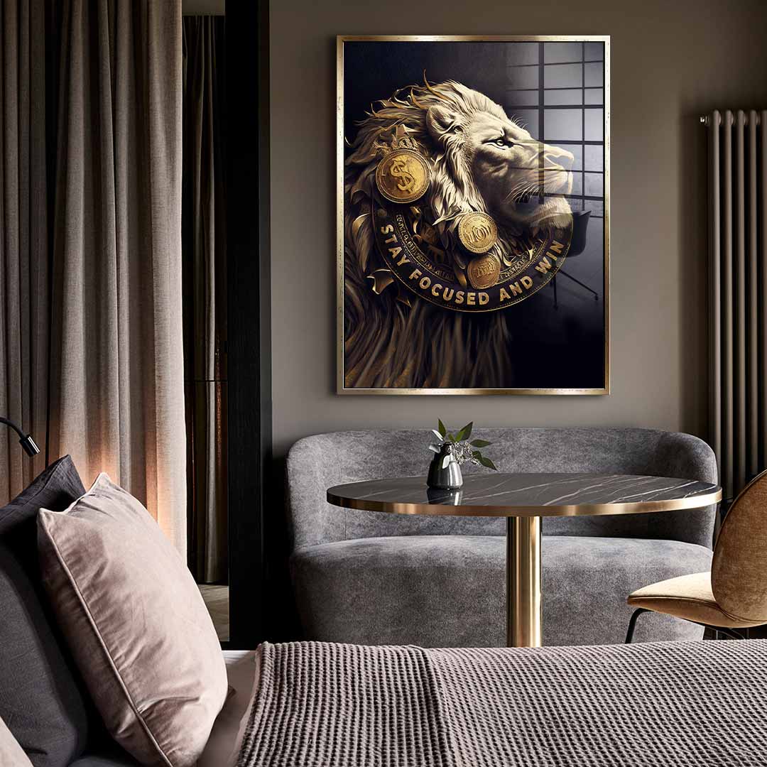 Stay focused and win - acrylic glass