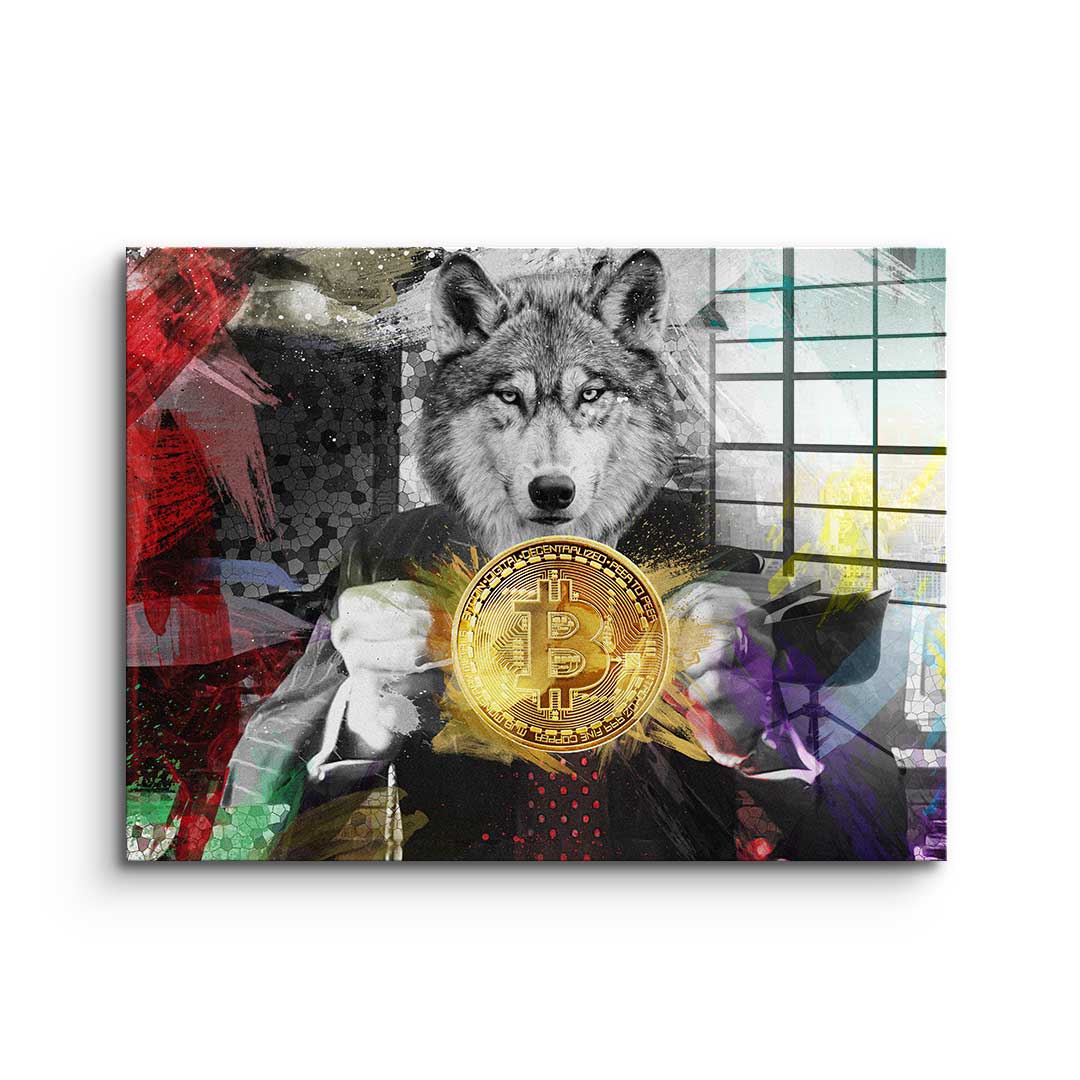 Bitcoin Wolf - acrylic glass