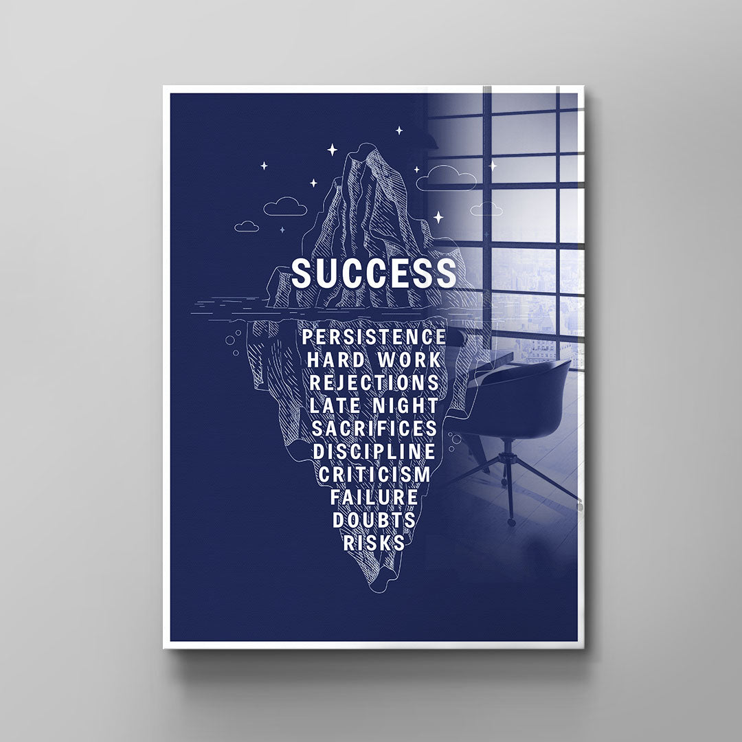 Eisberg of the success #infographik - acrylic glass