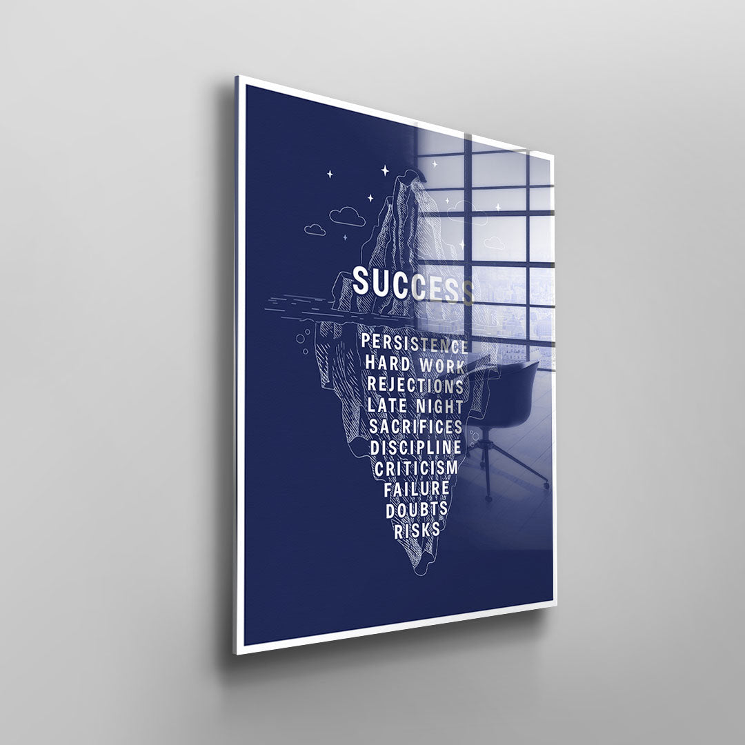 Eisberg of the success #infographik - acrylic glass