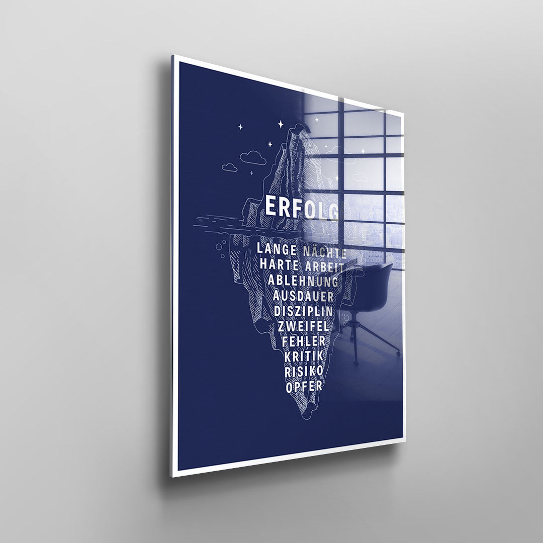 Eisberg of the success #infographik - acrylic glass