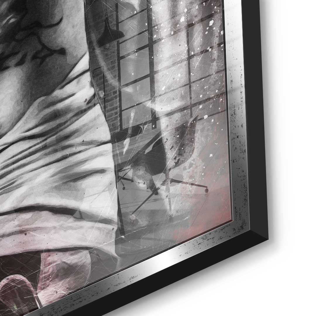 Hard work bodybuilding - acrylic glass