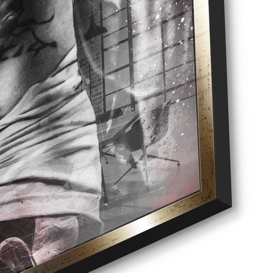 Hard work bodybuilding - acrylic glass