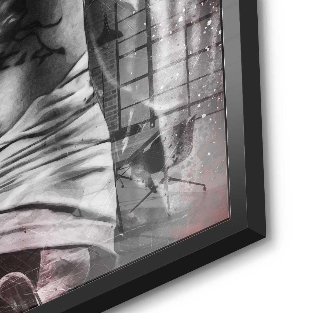 Hard work bodybuilding - acrylic glass