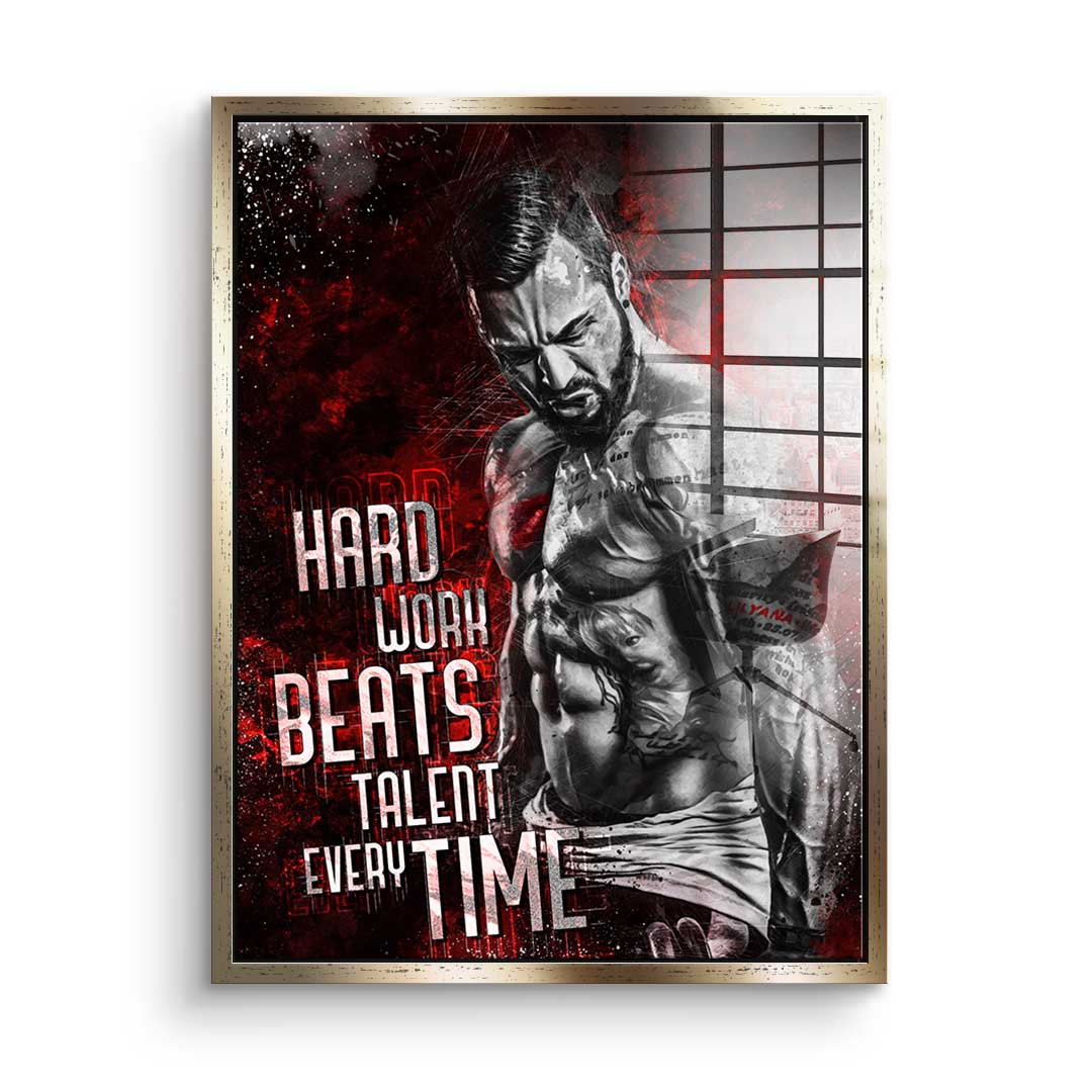 Hard work bodybuilding - acrylic glass