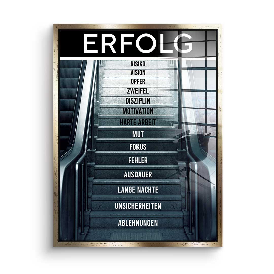 ROLLTREPPE DES ERFOLGS - Acrylglas