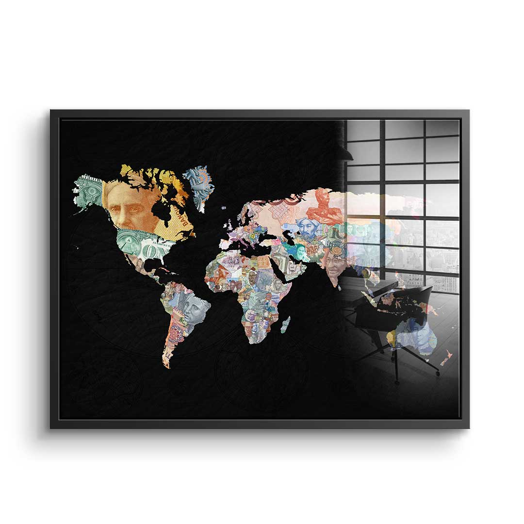 Geld regiert die Welt - Black Edition - Acrylglas