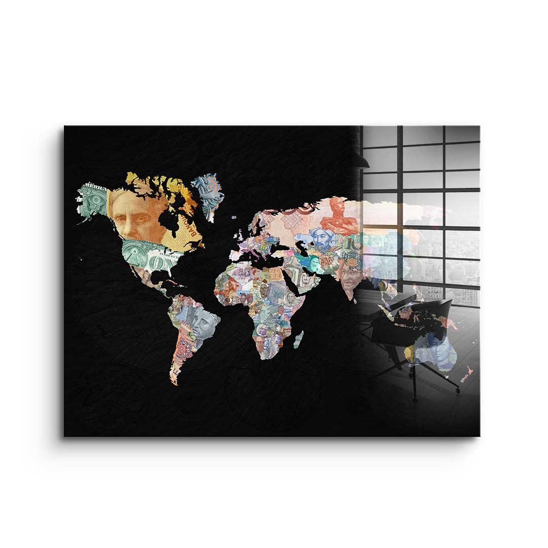 Geld regiert die Welt - Black Edition - Acrylglas