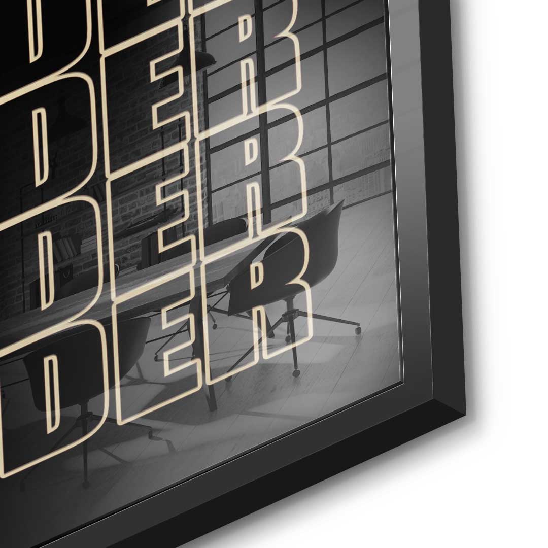 Work Harder Gold - Acrylglas