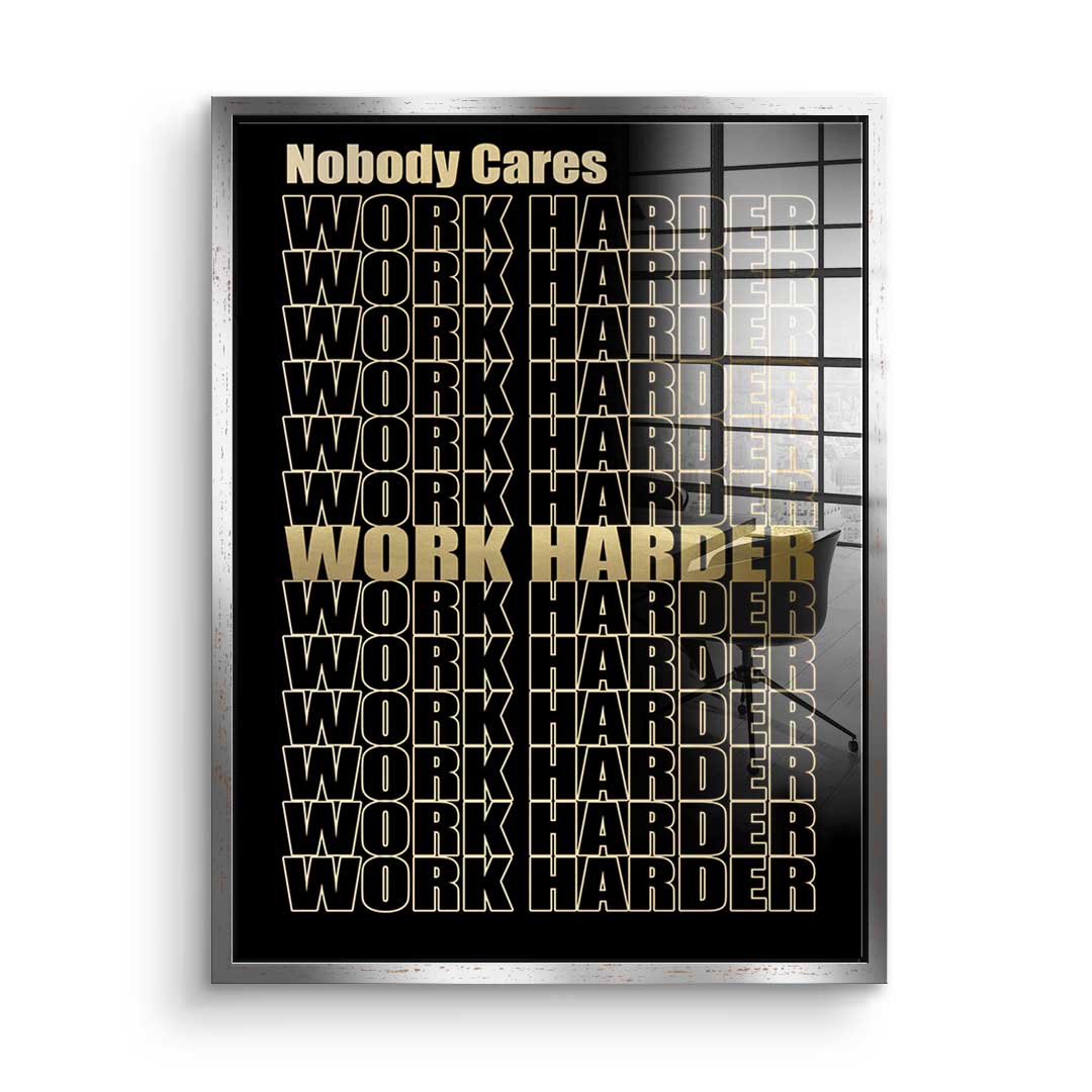 Work Harder Gold - Acrylglas