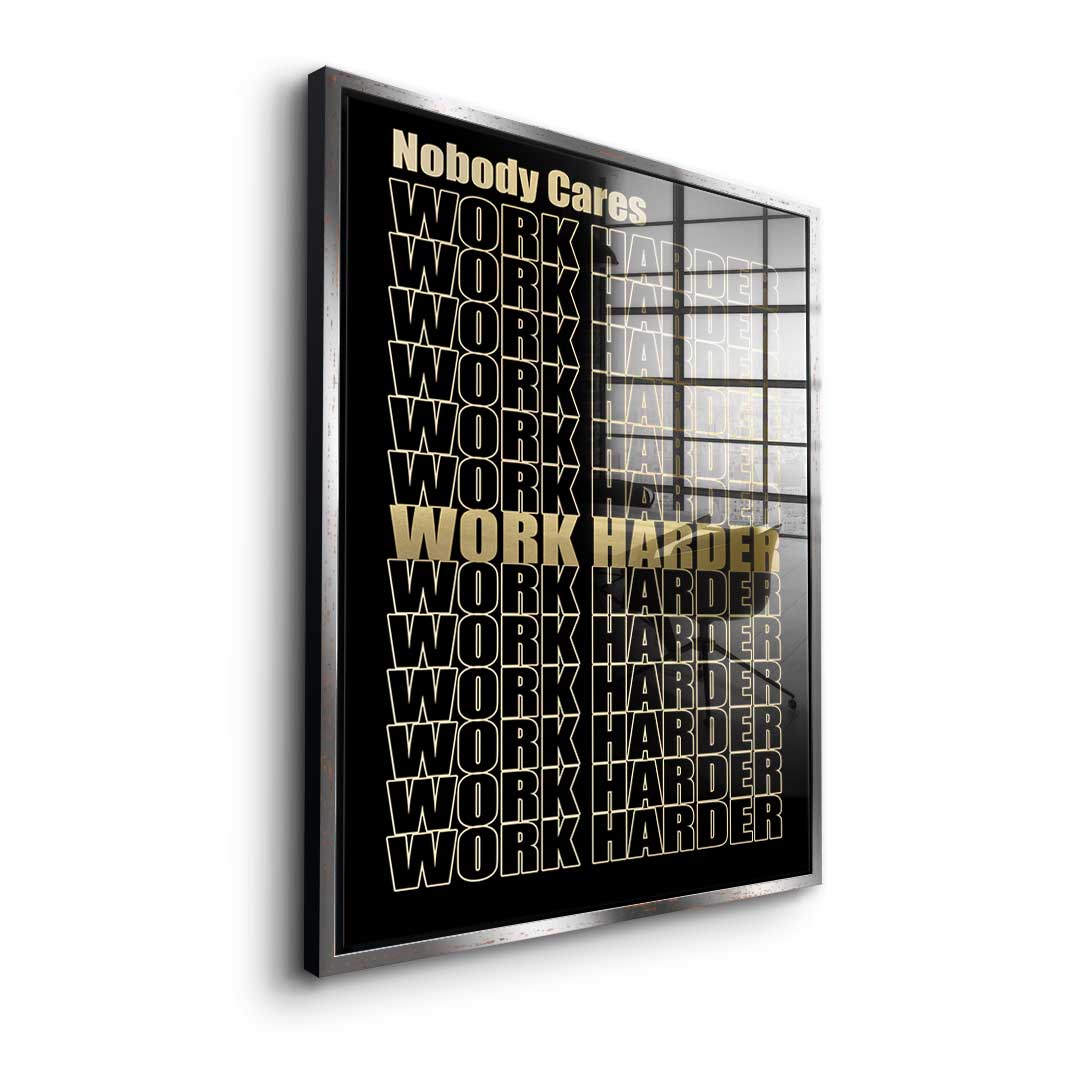 Work Harder Gold - Acrylglas
