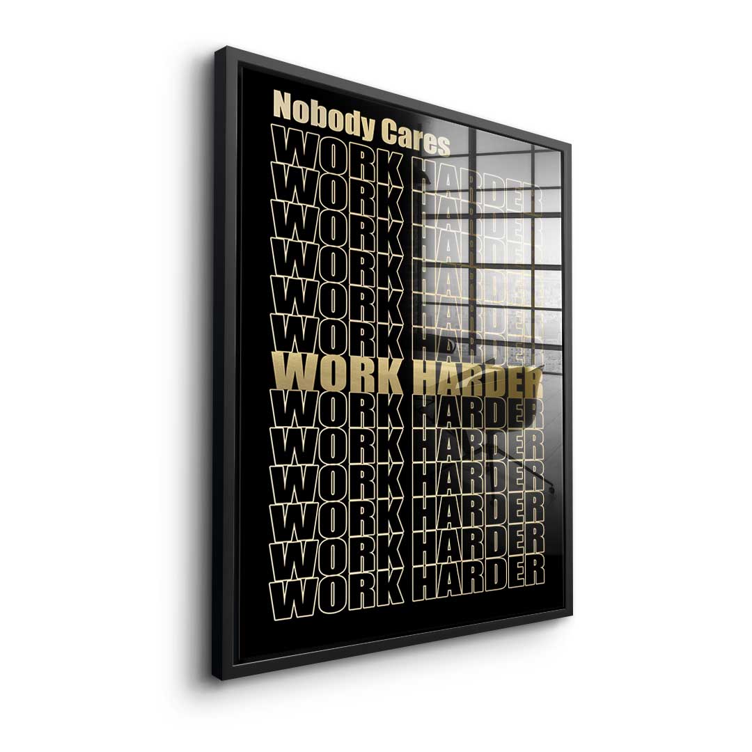 Work Harder Gold - Acrylglas