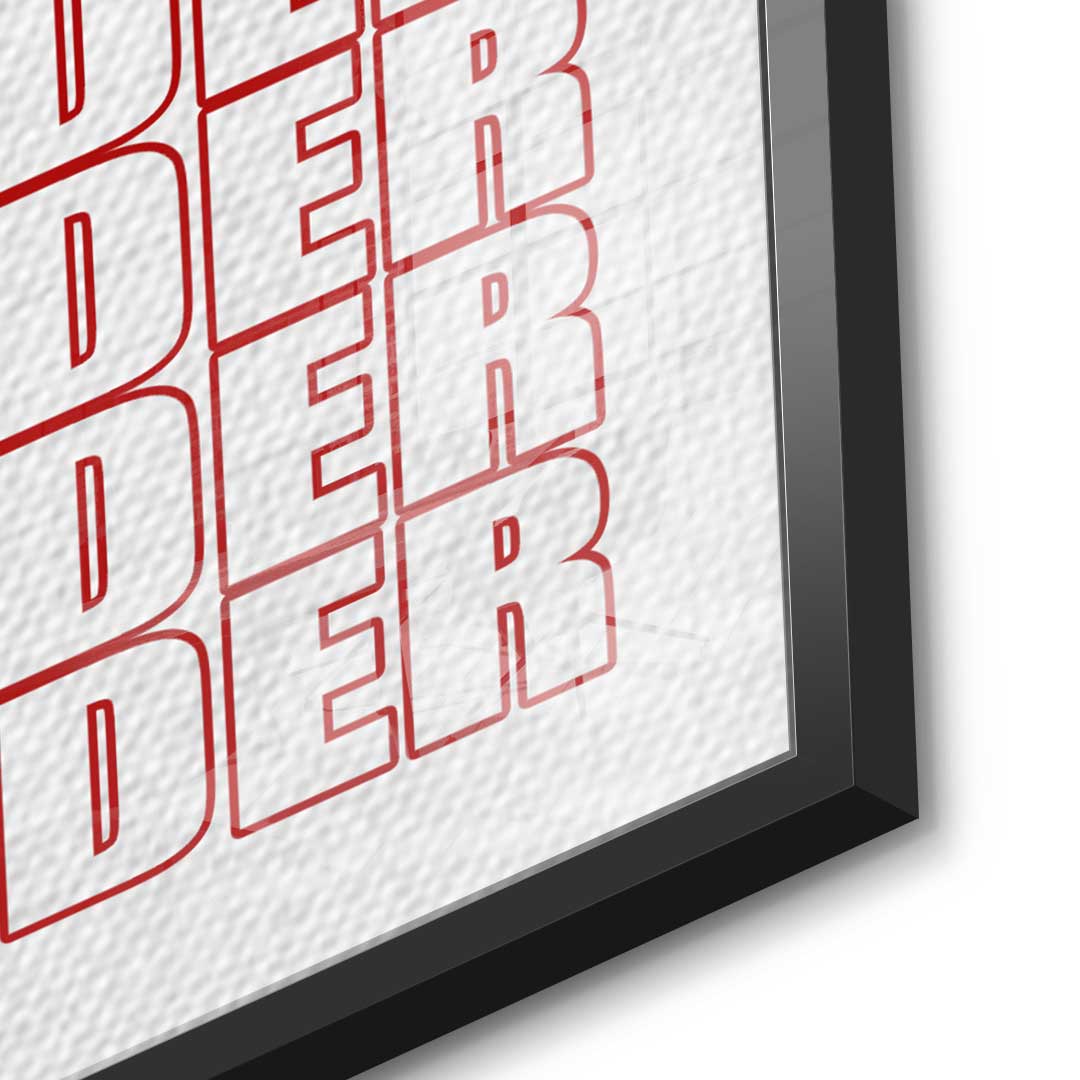 Work Harder Red - Acrylglas