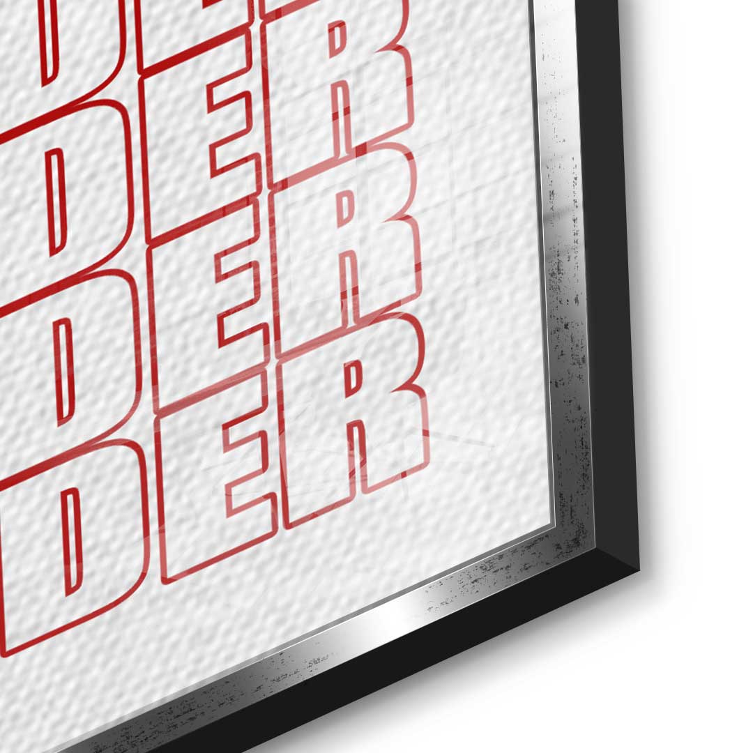 Work Harder Red - Acrylglas
