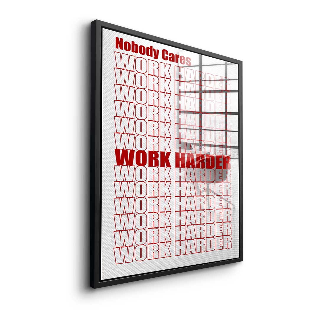 Work Harder Red - Acrylglas