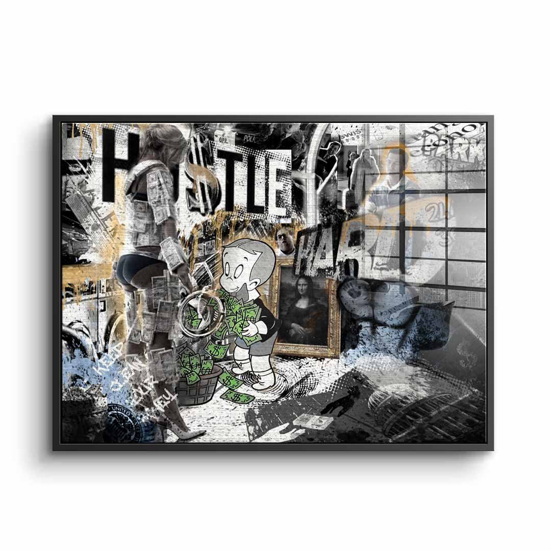 Hustle Hard - Acrylglas