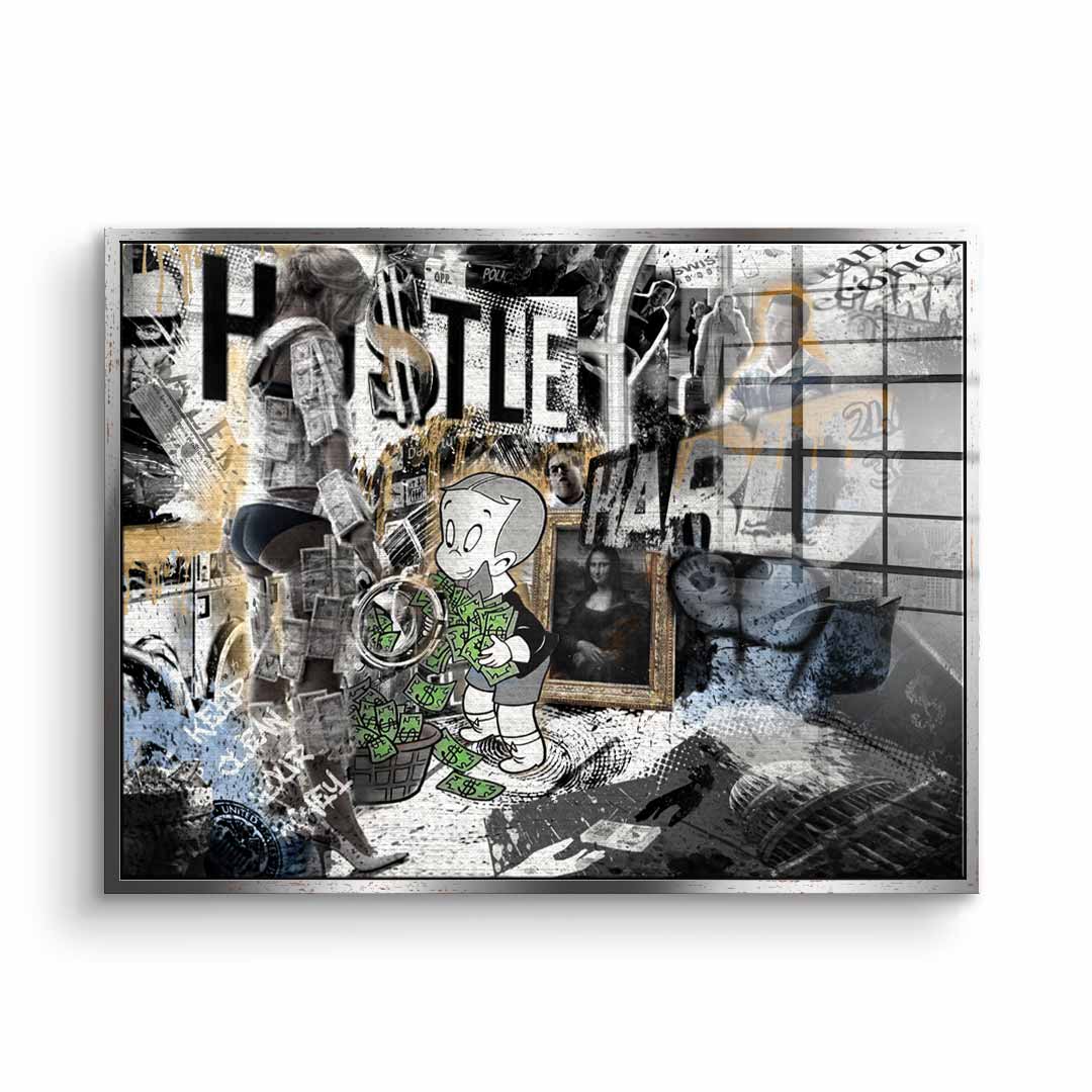 Hustle Hard - Acrylglas
