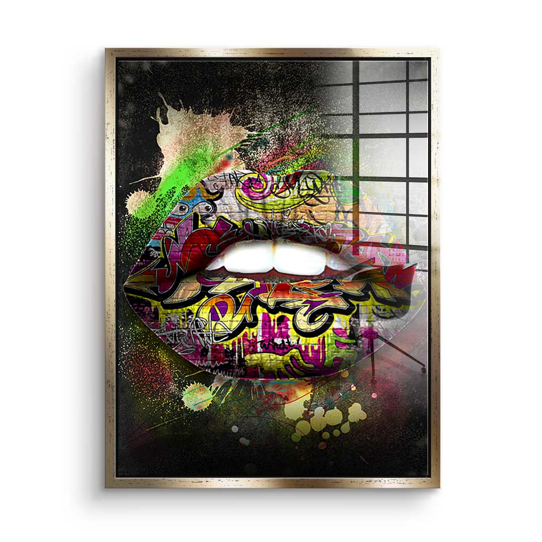 Graffiti Lips - Acrylglas