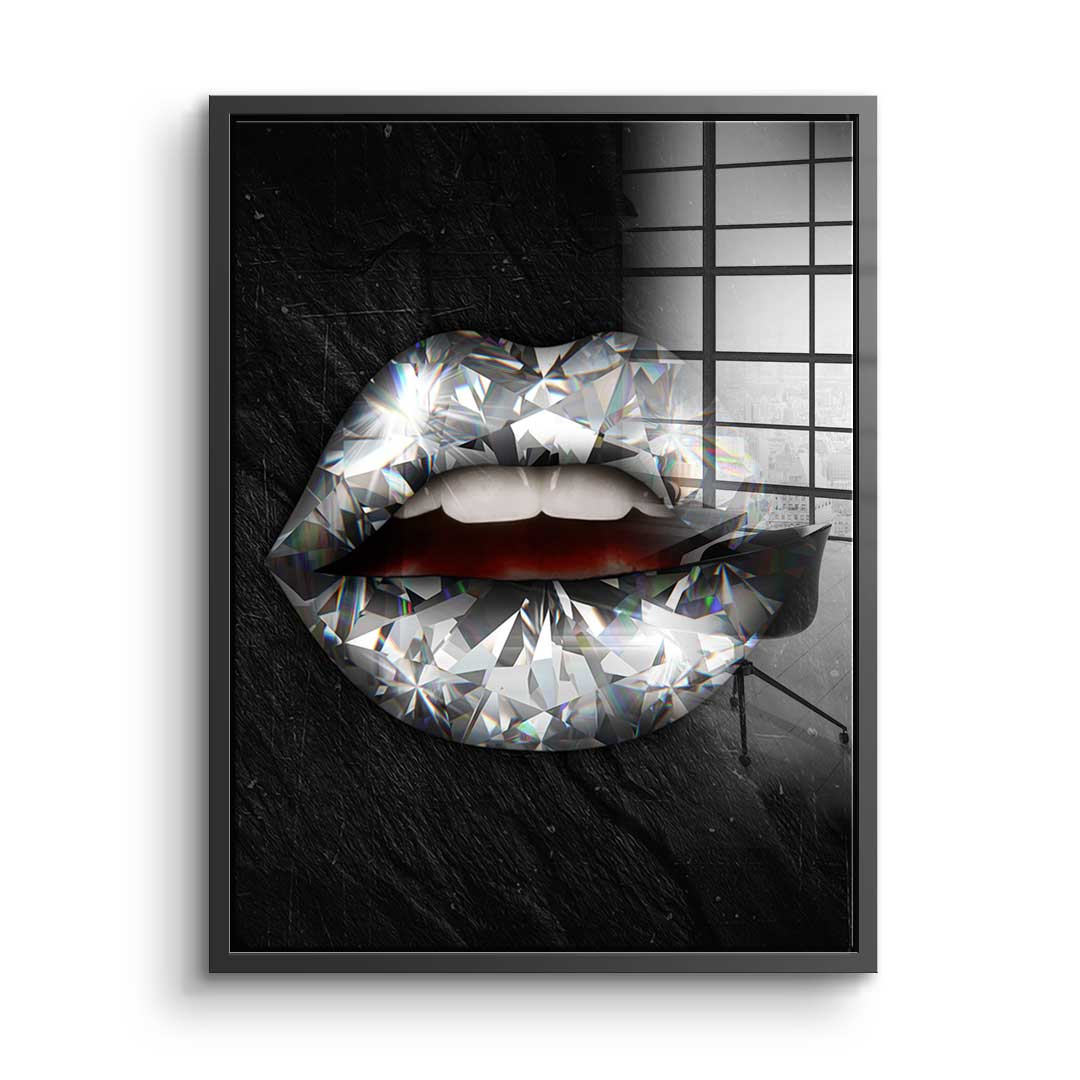 Lips x diamond - acrylic glass