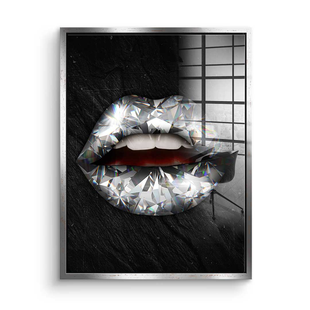 Lips x diamond - acrylic glass
