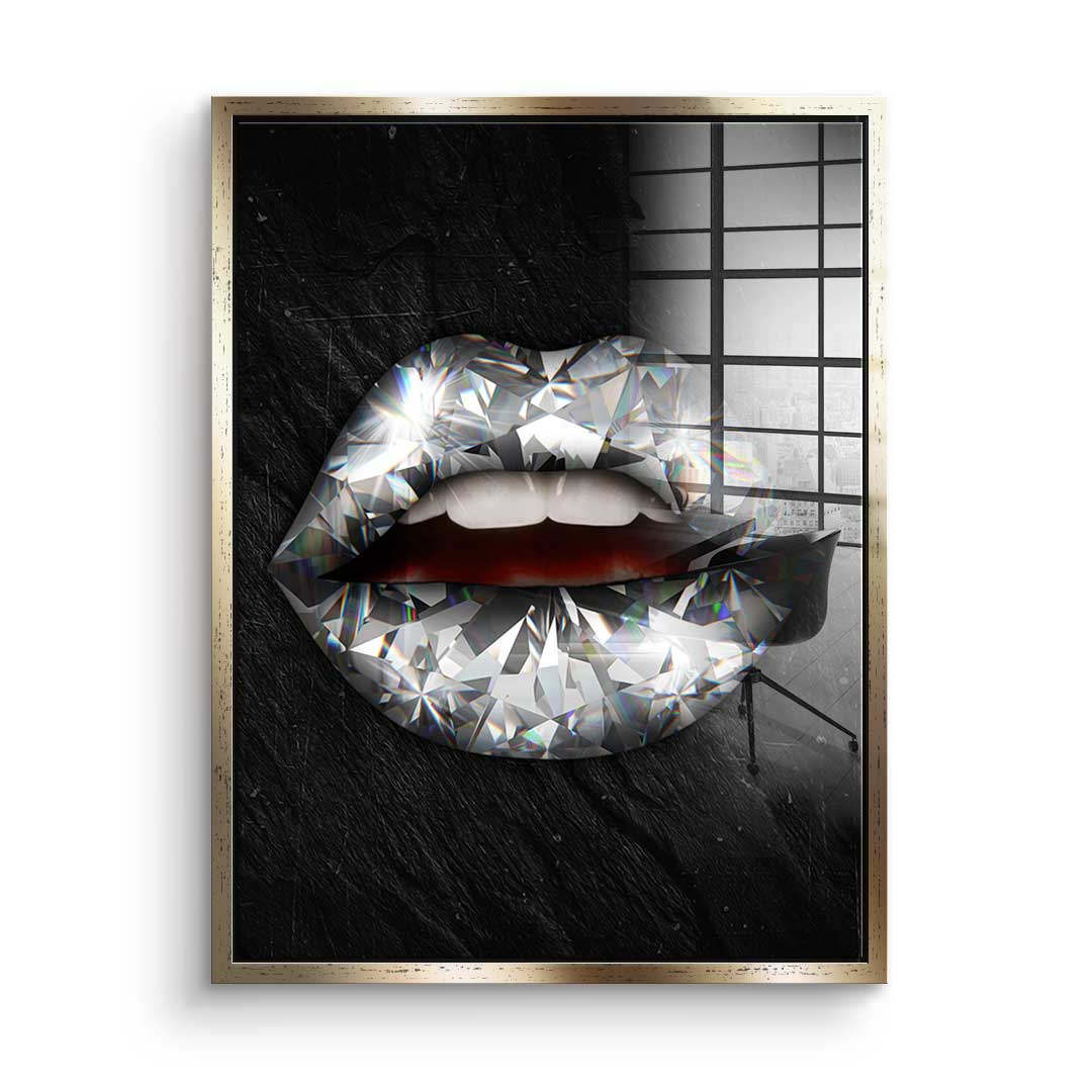 Lips x diamond - acrylic glass