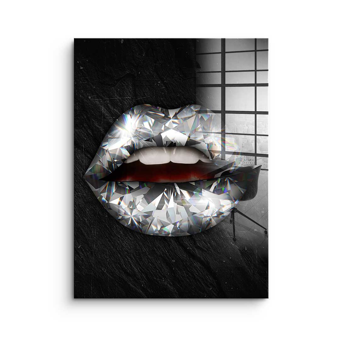 Lips x diamond - acrylic glass
