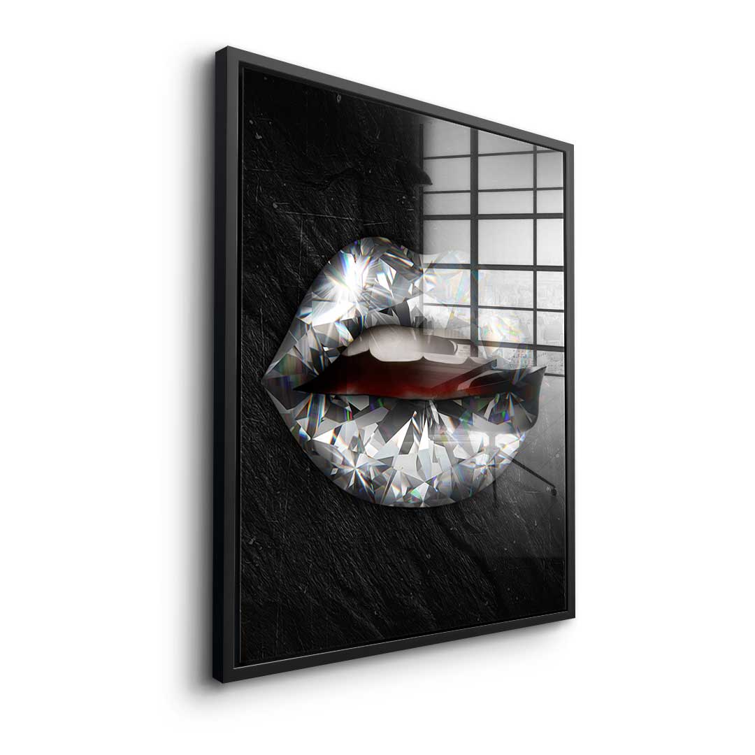 Lips x diamond - acrylic glass