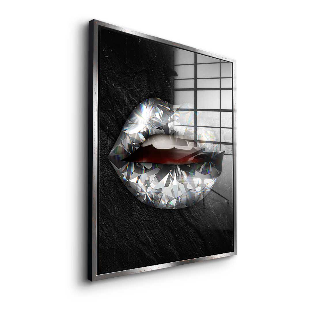 Lips x diamond - acrylic glass