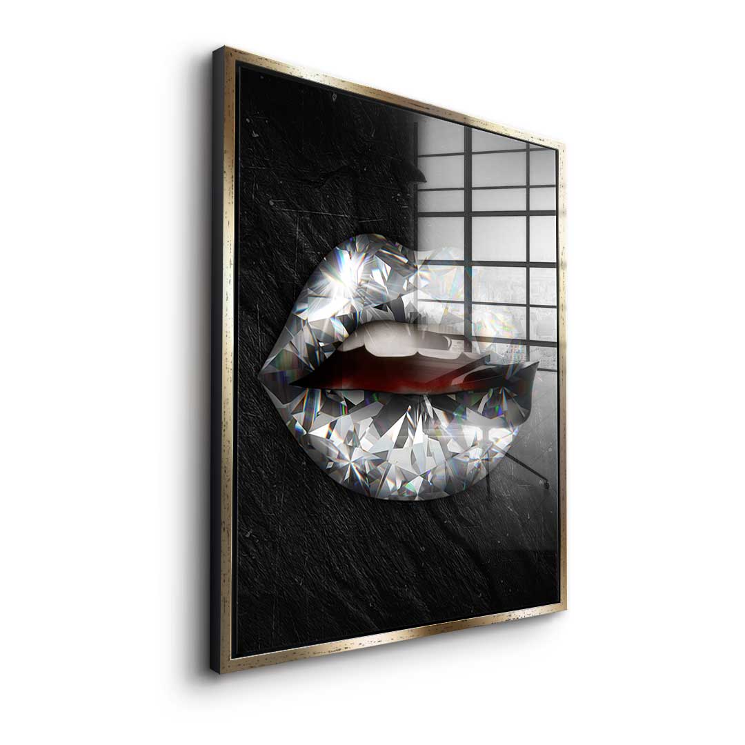 Lips x diamond - acrylic glass