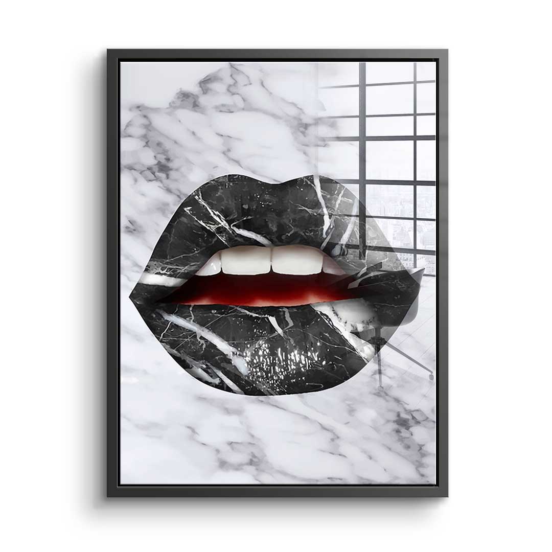 Lips x marble - acrylic glass