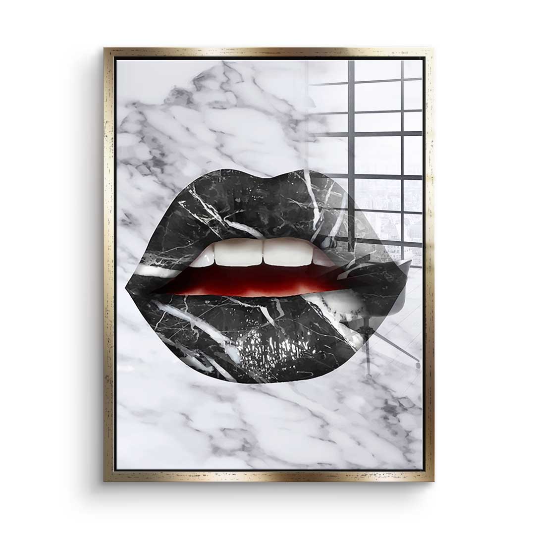 Lips x marble - acrylic glass