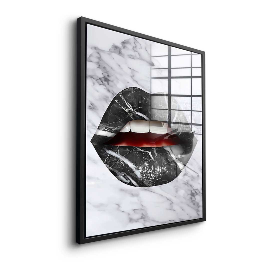 Lips x marble - acrylic glass