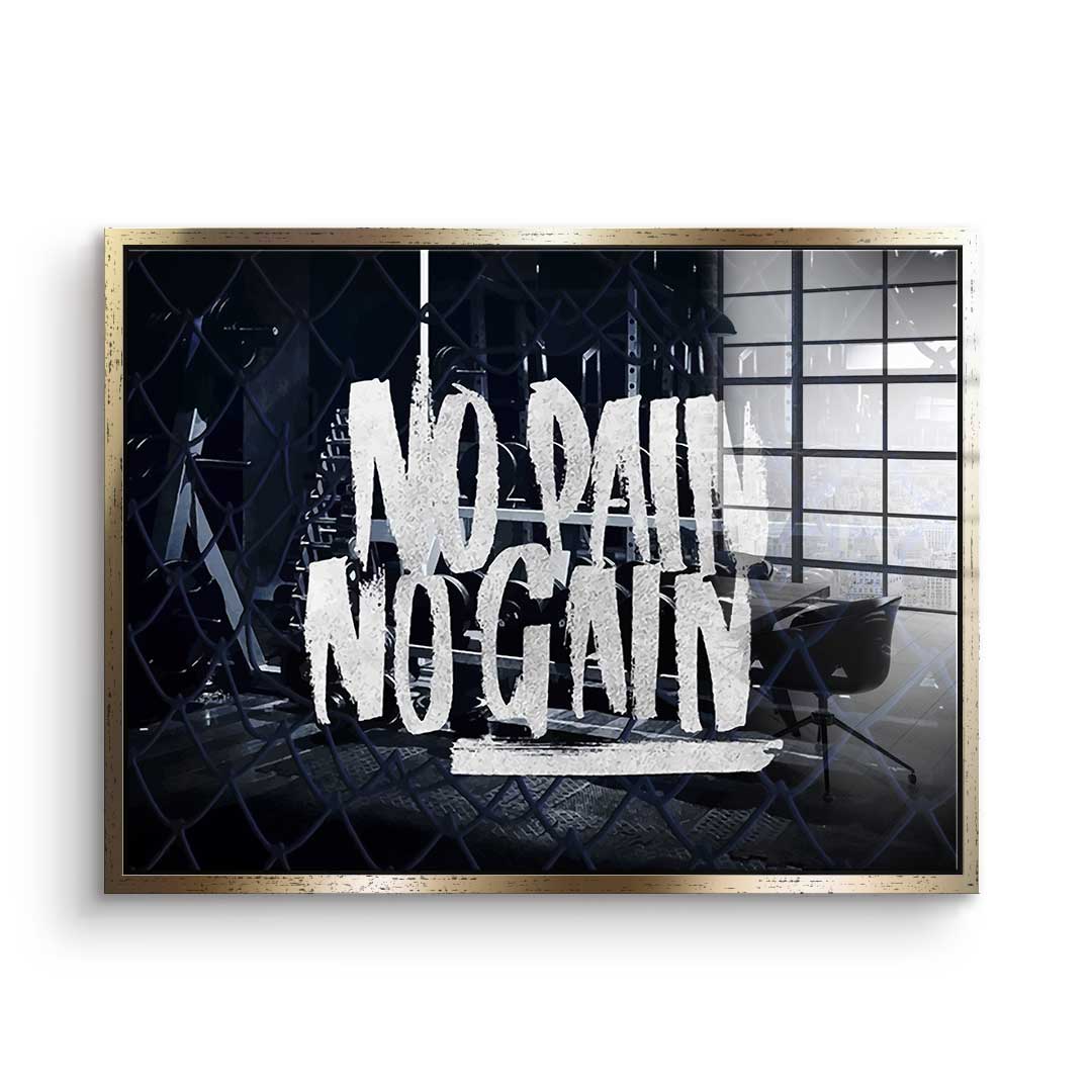 No Pain no gain - acrylic glass