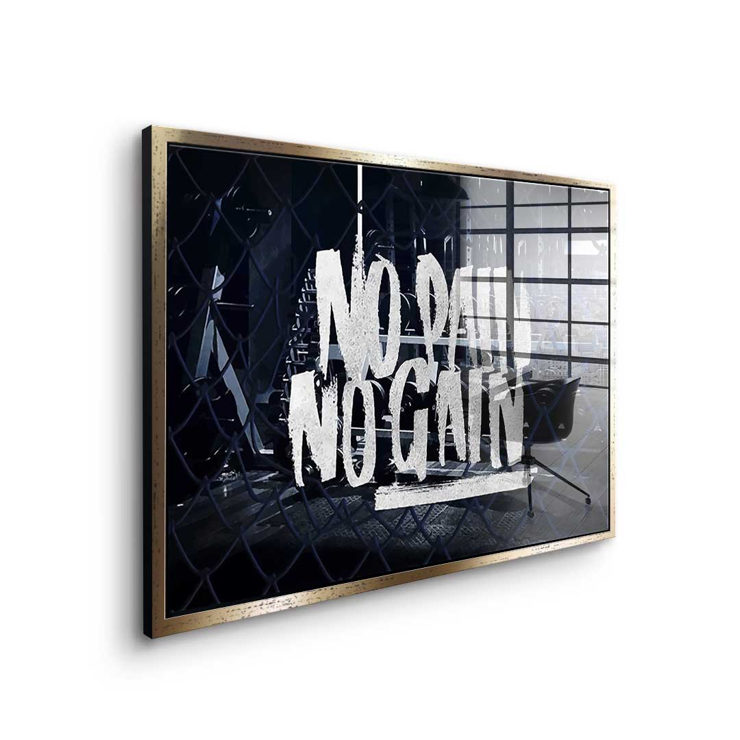 No Pain no gain - acrylic glass