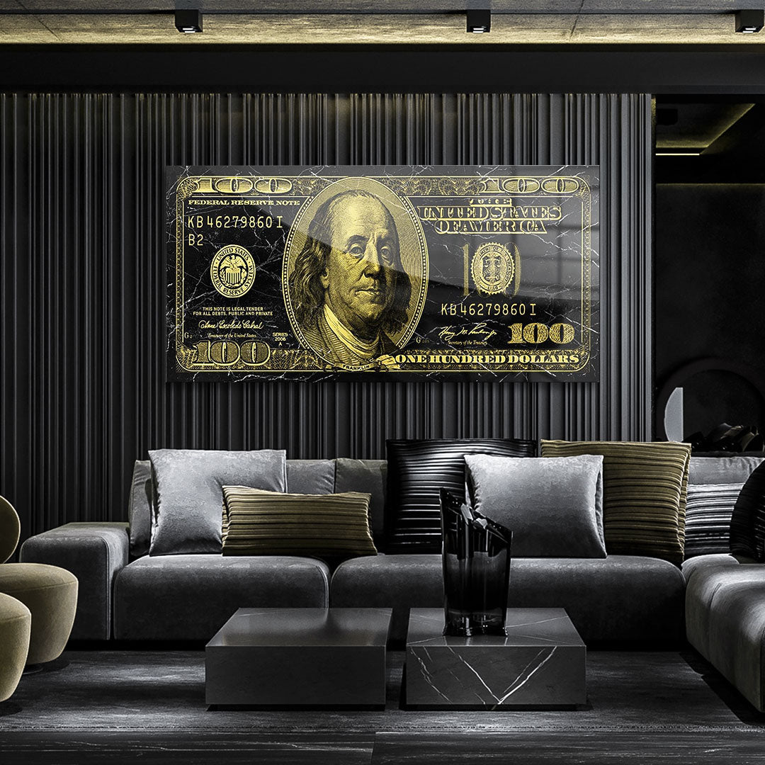 Golden dollar - gold leaf